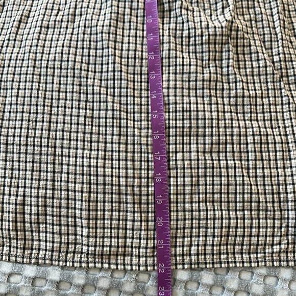 St. John's Bay Black and White Checkered Blouse NWT - Picture 9 of 10